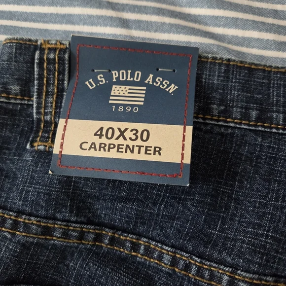 Mens U.S. Polo Assn Authentic Baggy Jeans Dark Wash‎ Denim 40x30 New with Tags - Picture 5 of 8